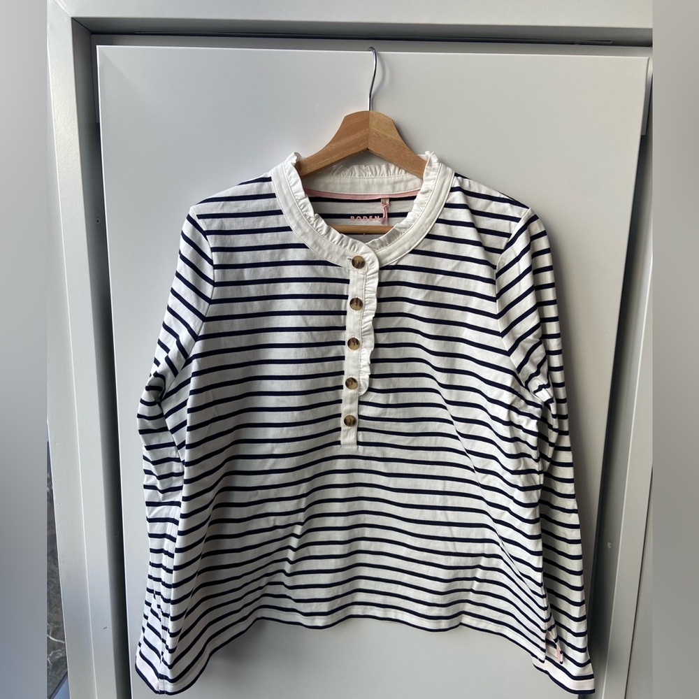 Boden Frill Neck Breton Top